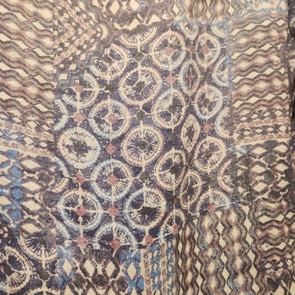 Fred David coastal bohemian print top 3/4 sleeve - Picture 4 of 11